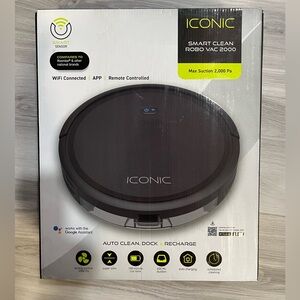 ICONIC NEW IN BOX Smart Clean Robo Vac 2000 - Black